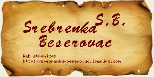 Srebrenka Beserovac vizit kartica